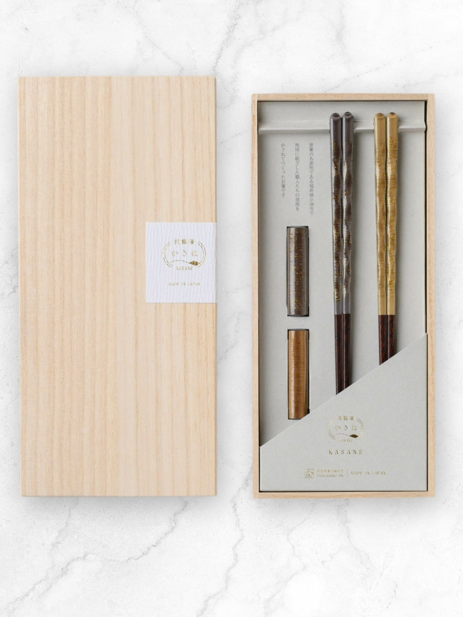 Hand-Painted Japanese Chopsticks & Rest Set (Gift Boxed)