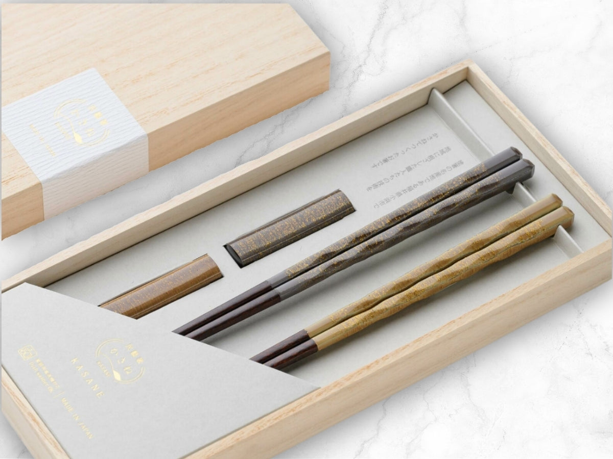 Hand-Painted Japanese Chopsticks & Rest Set (Gift Boxed)