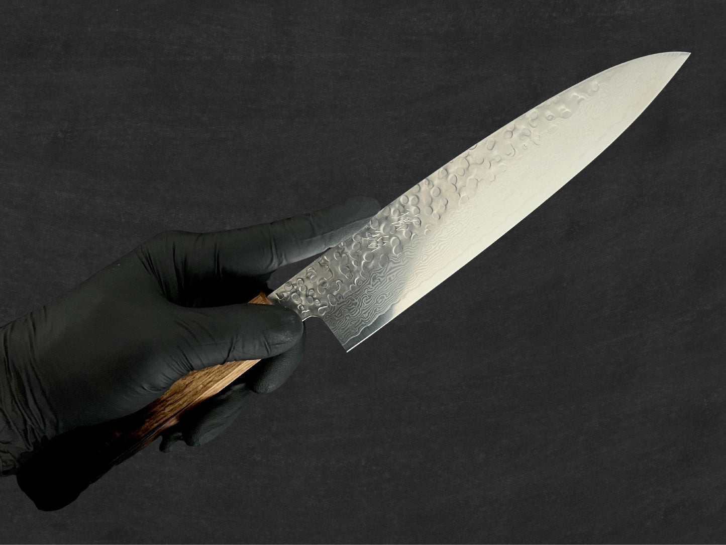 Kohaku Mo.V Hammered Damascus Knife Set