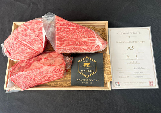 A5 Wagyu Top Sirloin Butt (BMS 12) – Chef-Trimmed Whole Block